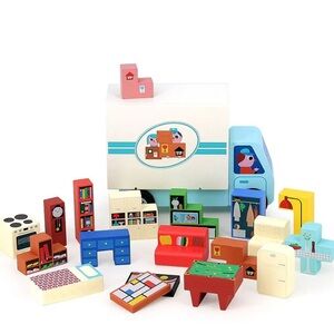 Vilac wooden Pack it Right Moving Truck puzzle toy